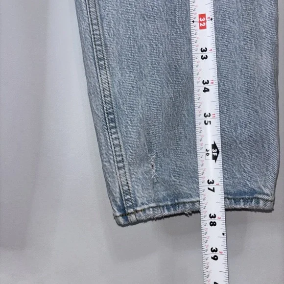 Abercrombie & Fitch 90s Straight Ultra High Rise Cotton Jeans Size 14 Short - Picture 6 of 9
